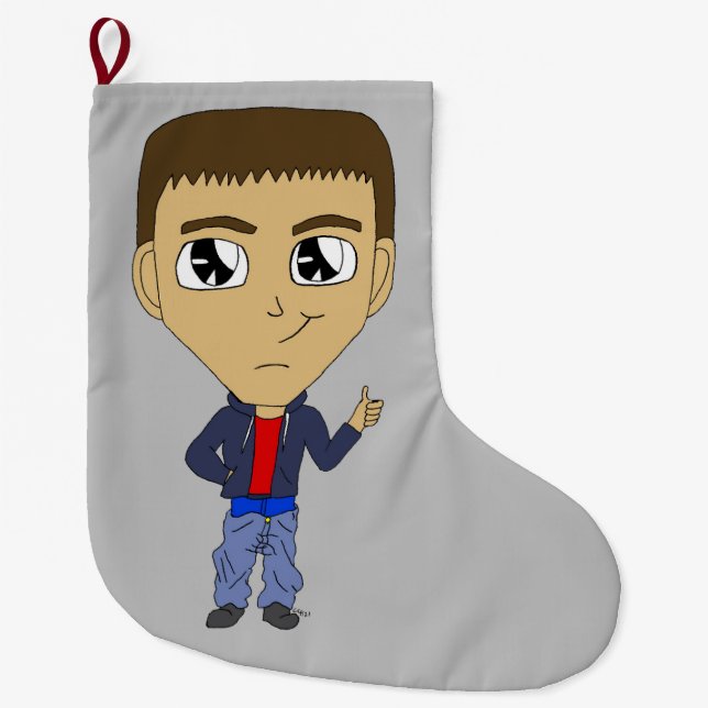 chibi   large christmas stocking (Front)