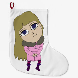 chibi large christmas stocking