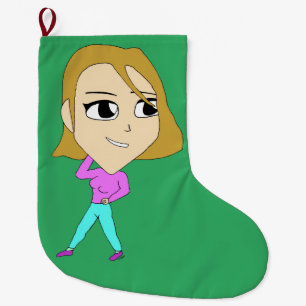 chibi large christmas stocking