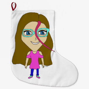 chibi large christmas stocking
