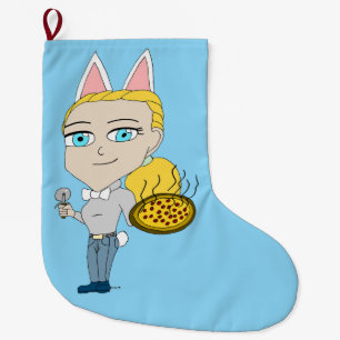 chibi large christmas stocking