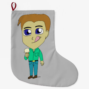 chibi large christmas stocking