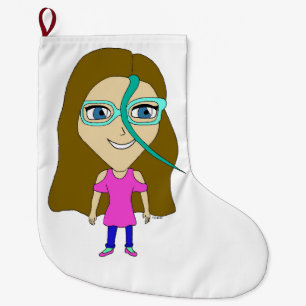 chibi large christmas stocking