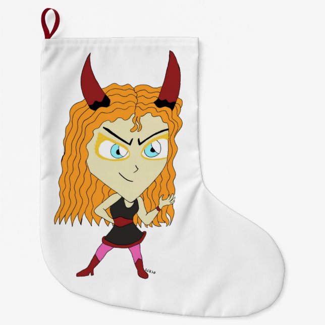 chibi  large christmas stocking (Front)