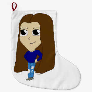 chibi  large christmas stocking