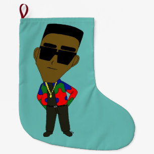 chibi large christmas stocking