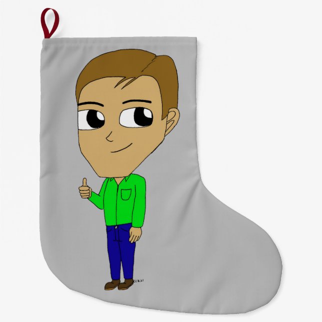 chibi    large christmas stocking (Front)