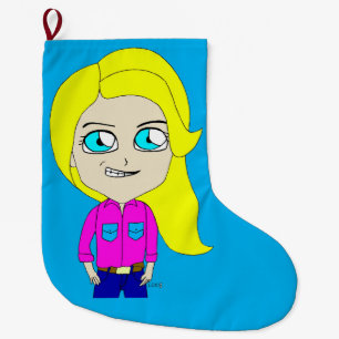 chibi large christmas stocking