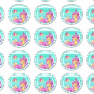 Chibi Mermaids (feuille) stickers de contour