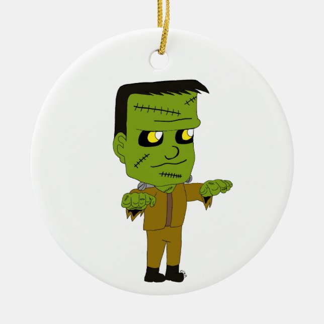 chibi  monster  ceramic ornament (Front)