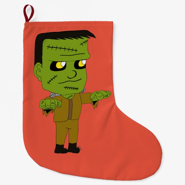 chibi  monster large christmas stocking (Front)