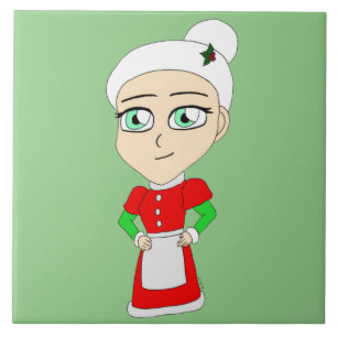 chibi mrs. claus tile