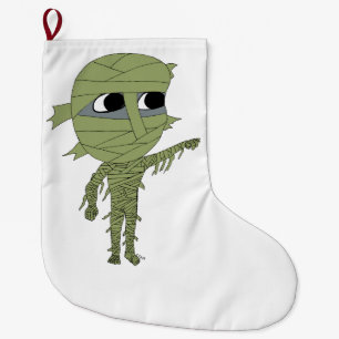 chibi mummy large christmas stocking