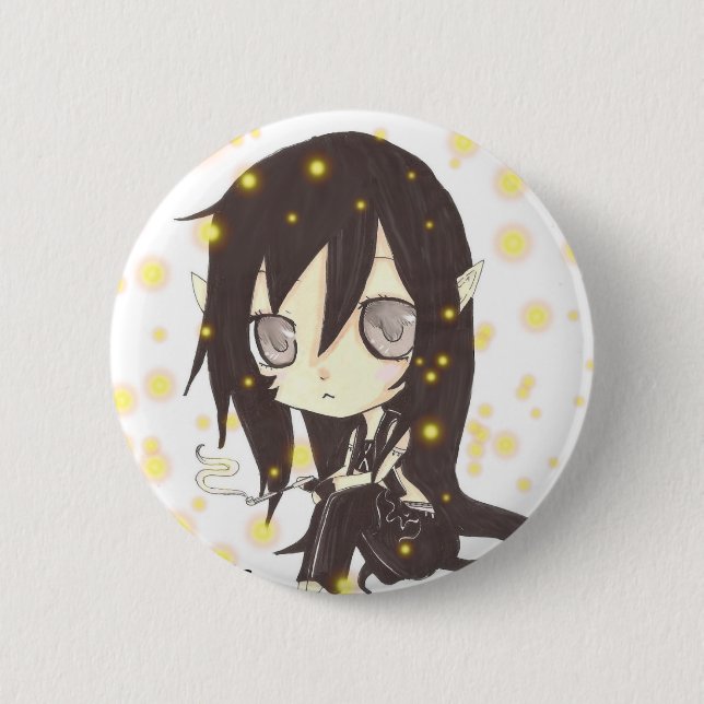 chibi nocturnia 2 inch round button (Front)