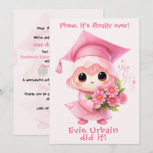 🎓Chibi Pink Celebration Graduation Announcement