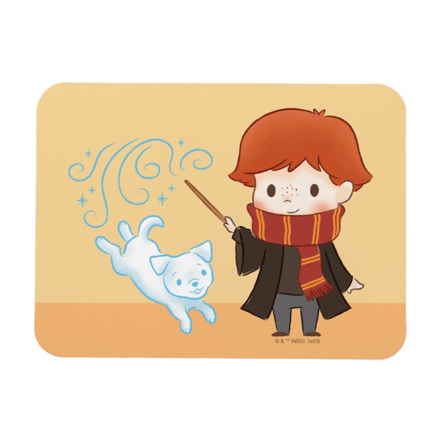 Chibi Ron Weasley Patronus Magnet (Horizontal)