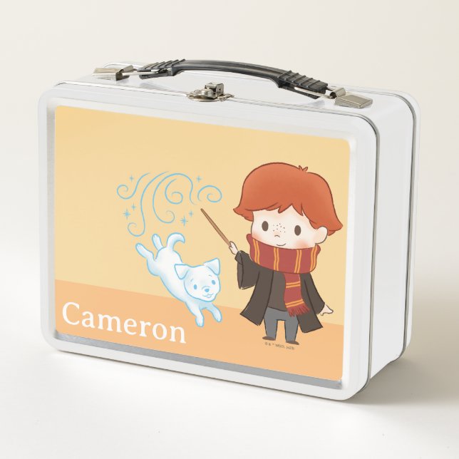 Chibi Ron Weasley Patronus Metal Lunch Box (Front)