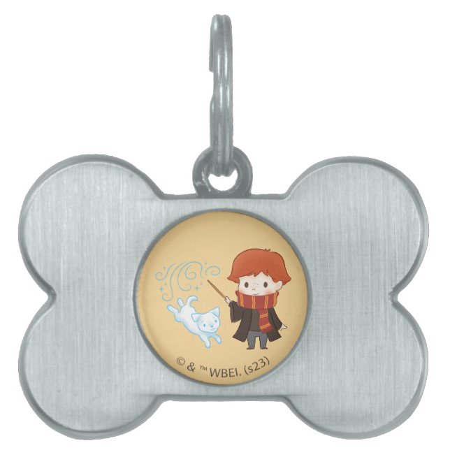Chibi Ron Weasley Patronus Pet ID Tag (Front)