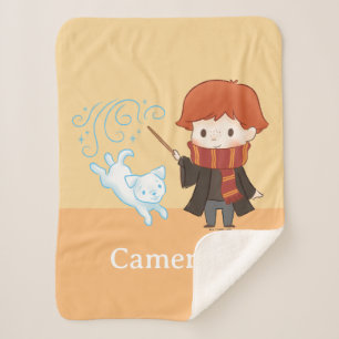 Chibi Ron Weasley Patronus Sherpa Blanket