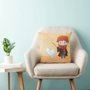 Chibi Ron Weasley Patronus Throw Pillow