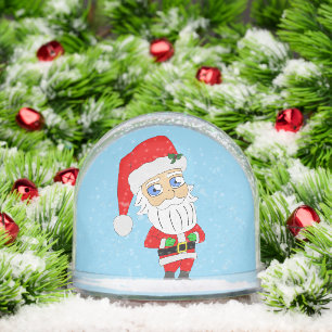 Chibi Santa and Mrs Claus Snowglobe