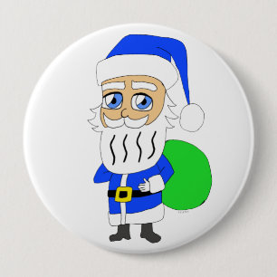 chibi Santa Claus     4 Inch Round Button