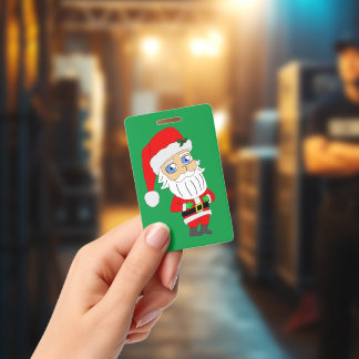 chibi santa claus badge