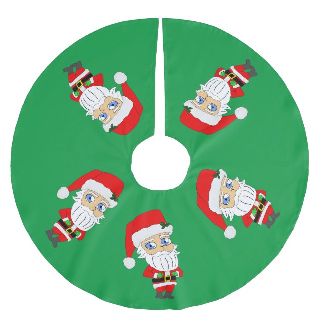 chibi santa claus  brushed polyester tree skirt (Front)