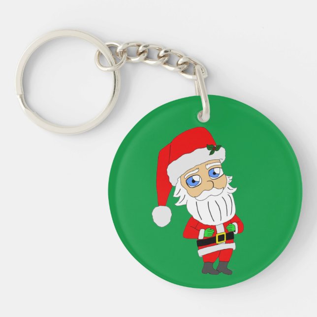 chibi santa claus  keychain (Front)