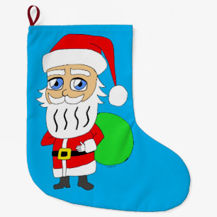 Chibi Santa Claus     Large Christmas Stocking