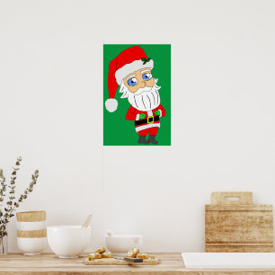 chibi santa claus  poster