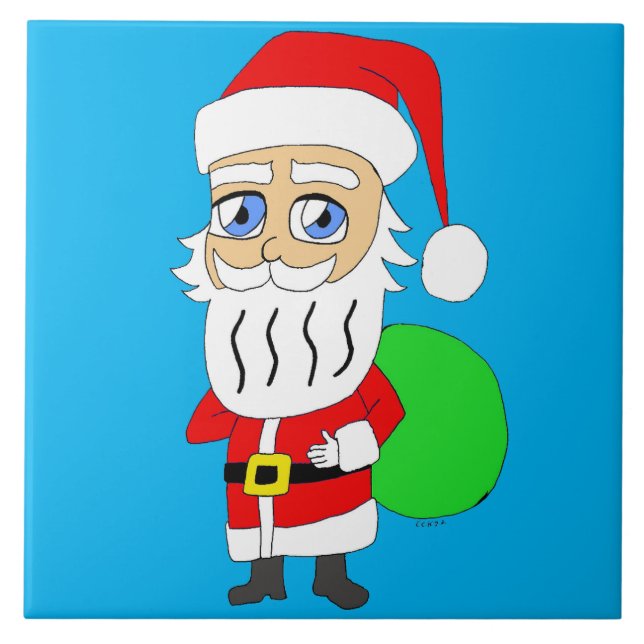 Chibi Santa Claus     Tile (Front)