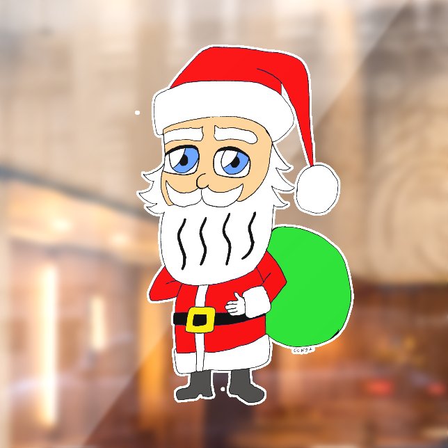 Chibi Santa Claus     Window Cling (Sheet 2)