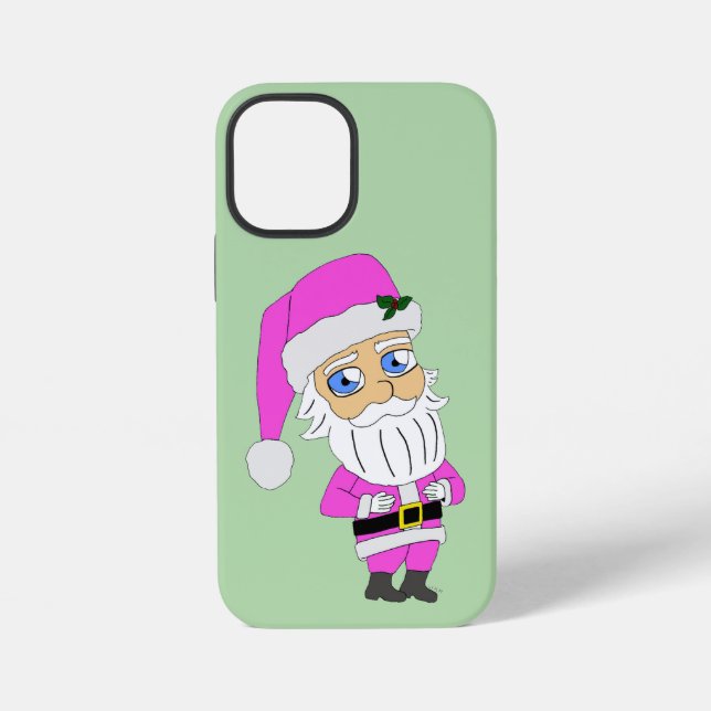 Chibi Santa pink suit iPhone Case (Back)