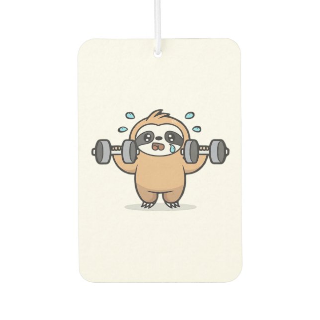 Chibi Sloth Gym Fail � Cute Kawaii Funny Workout A Air Freshener (Front)