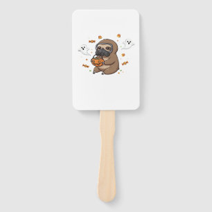 Chibi Sloth Hazmat Halloween Oversized T-Shirt Hand Fan