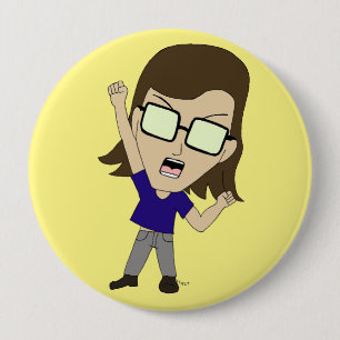 Chibi Sonic_Zeph   4 Inch Round Button