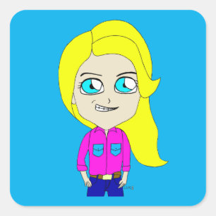 chibi square sticker