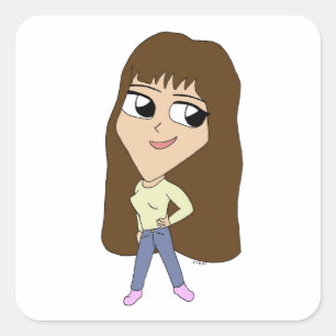 chibi square sticker