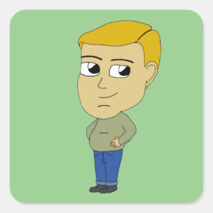chibi square sticker