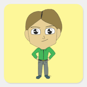 chibi square sticker