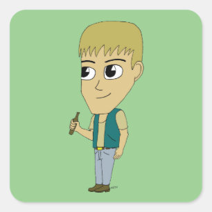 chibi square sticker