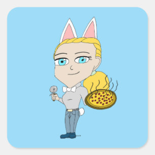 chibi  square sticker