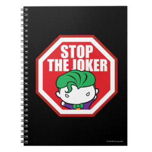 Chibi "Stop The Joker" Sign Notebook