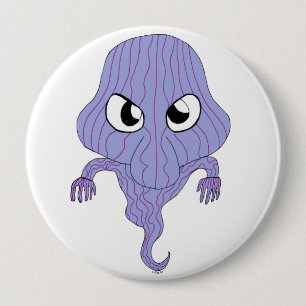 Chibi style ghost 4 inch round button
