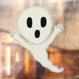Chibi style ghost window cling