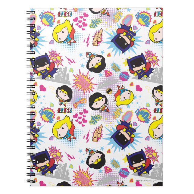 Chibi Super Heroine Pattern Notebook (Front)