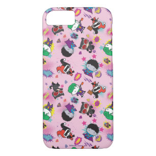 Chibi Super Villain Action Pattern Case-Mate iPhone Case