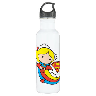 Chibi Supergirl Flying Rainbow 710 Ml Water Bottle