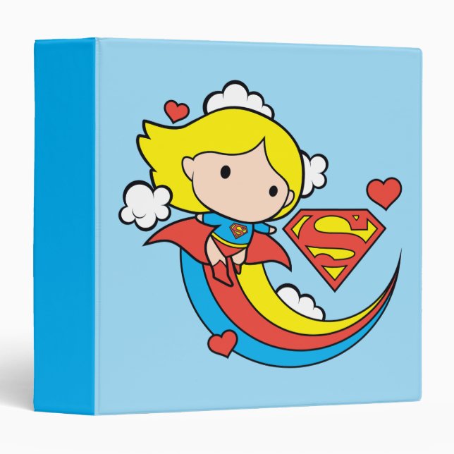 Chibi Supergirl Flying Rainbow Binder (Front/Spine)